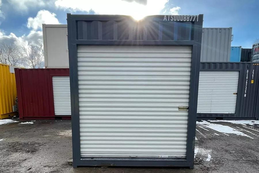 10ft High Cube Shipping Container for Sale – Used Storage Unit with Roll-Up Door