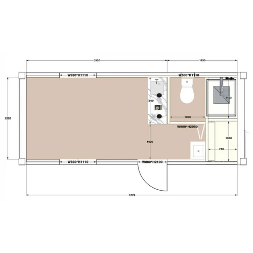 20ft Container House for Sale – Modified Shipping Container Home Unit - Image 2