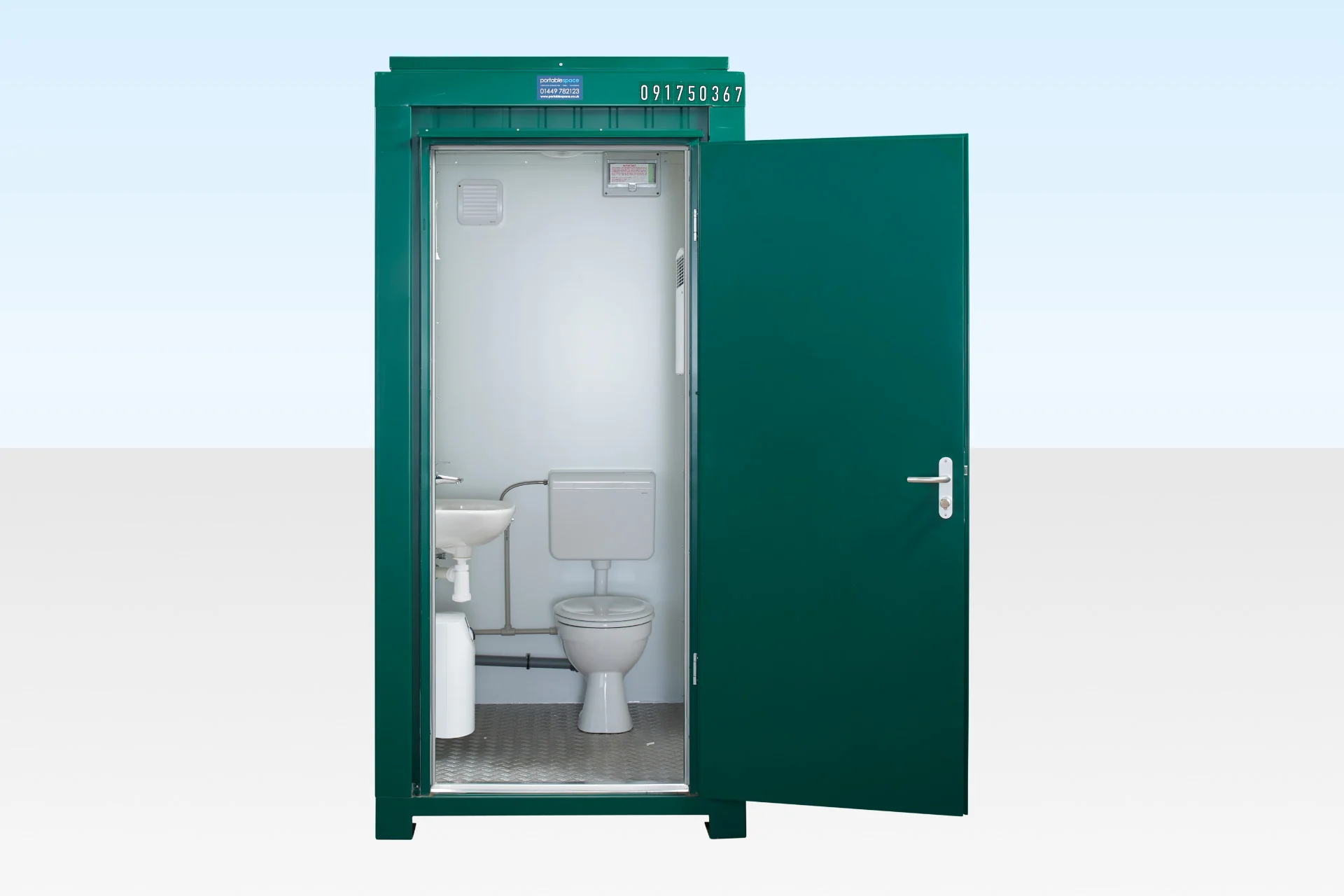 Single Mains Toilet Unit 1.2m x 1.4m | RAL 6005
