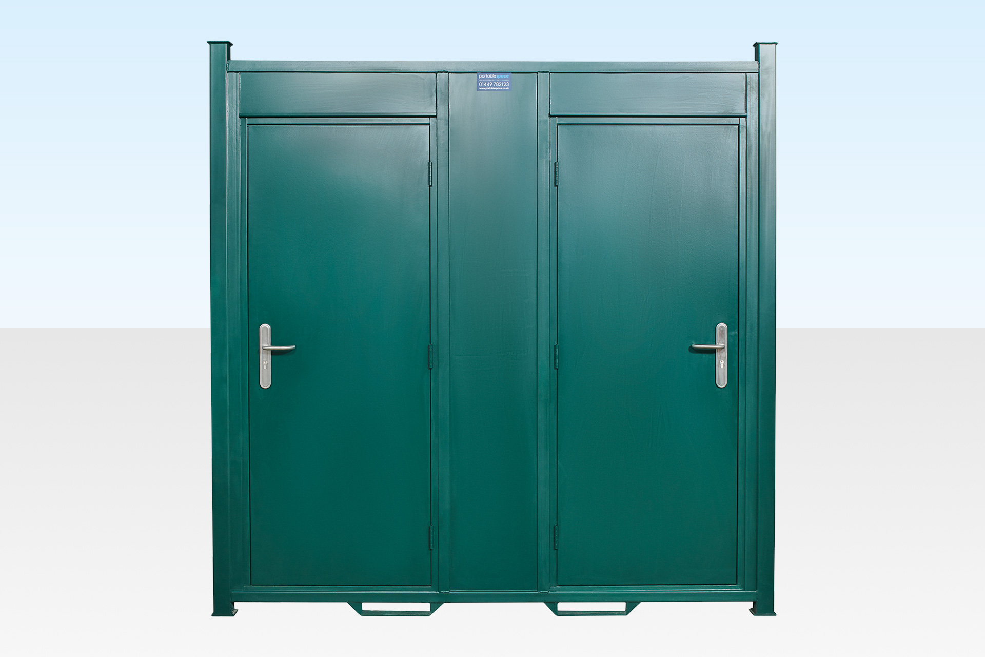 Steel Anti-Vandal Twin (1+1) Toilet Unit | Portable Toilet Block - Image 3