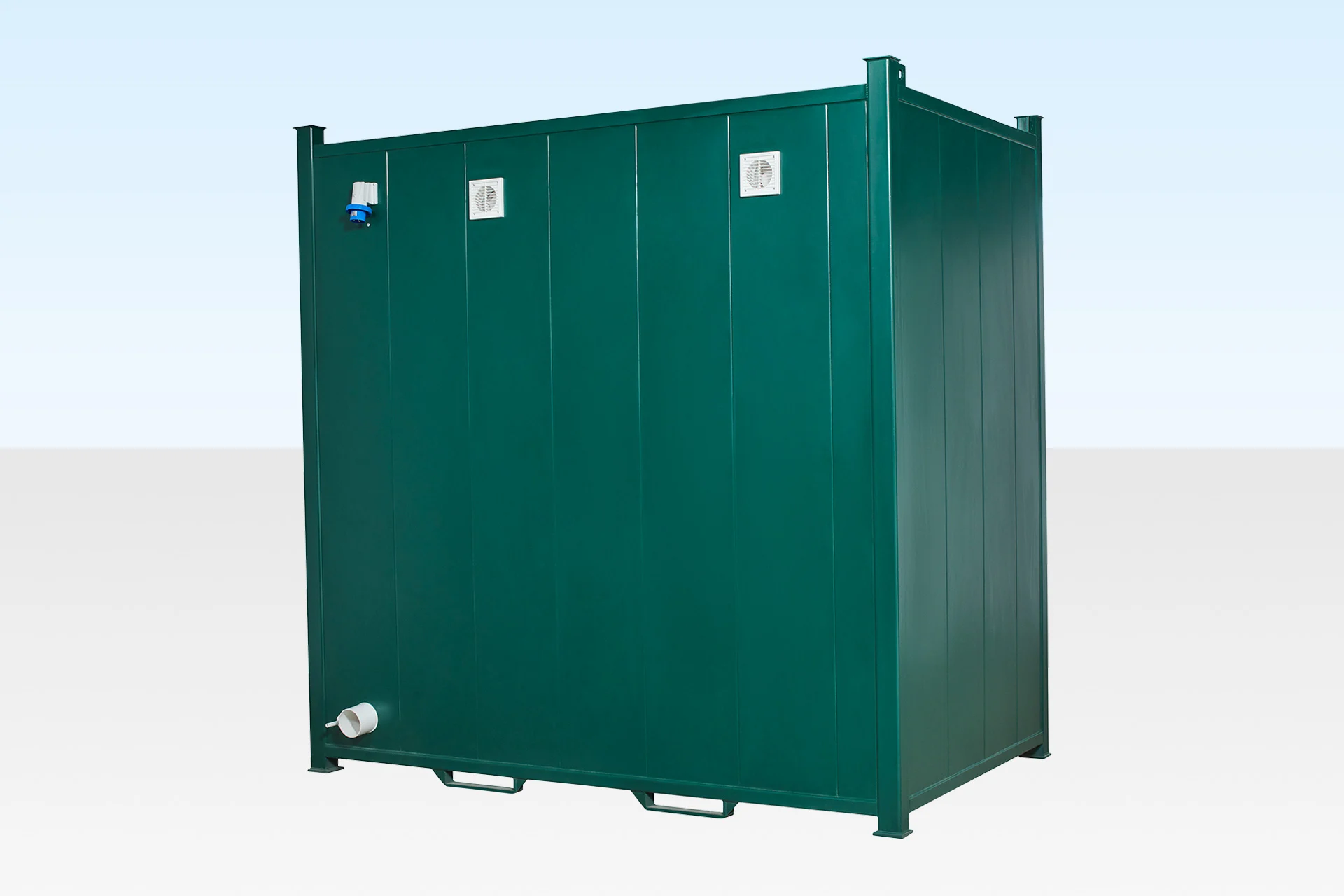 Steel Anti-Vandal Twin (1+1) Toilet Unit | Portable Toilet Block - Image 5