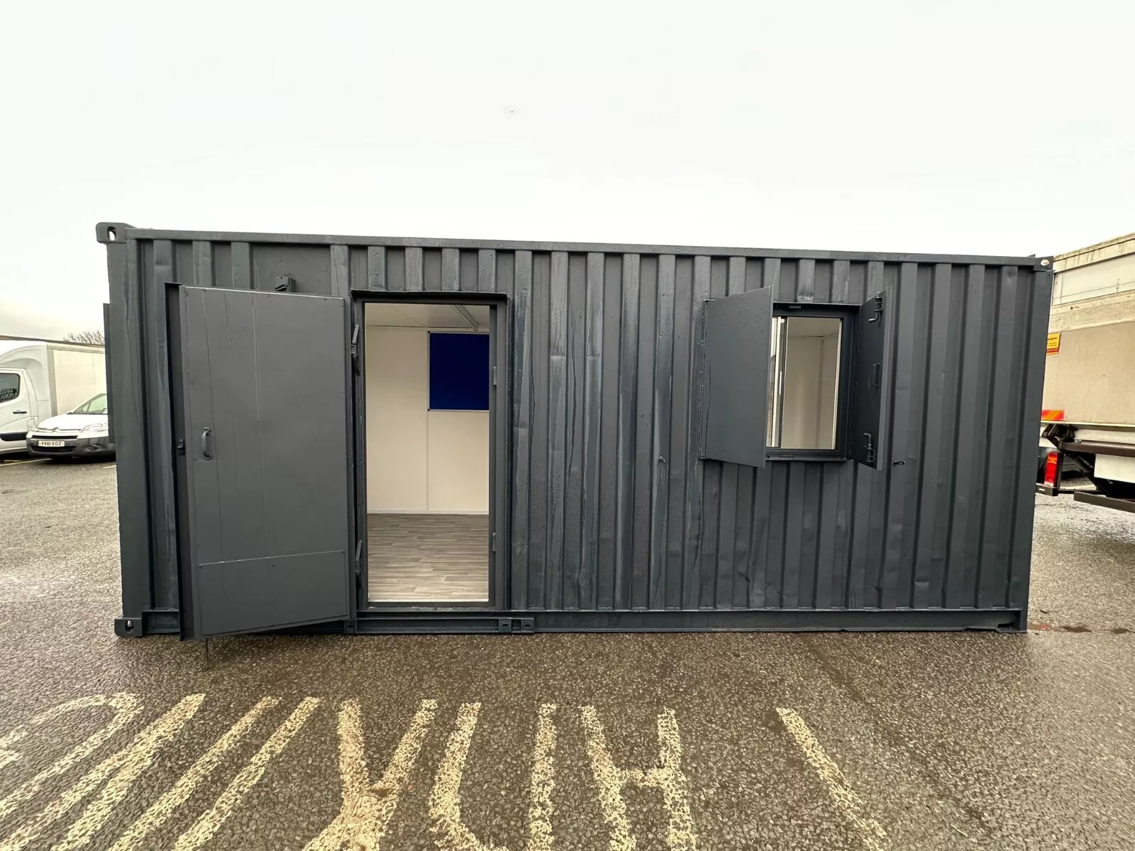 20ft x 8ft (6m x 2.4m) Anti-Vandal Office Container for Sale – Secure Portable Office Unit